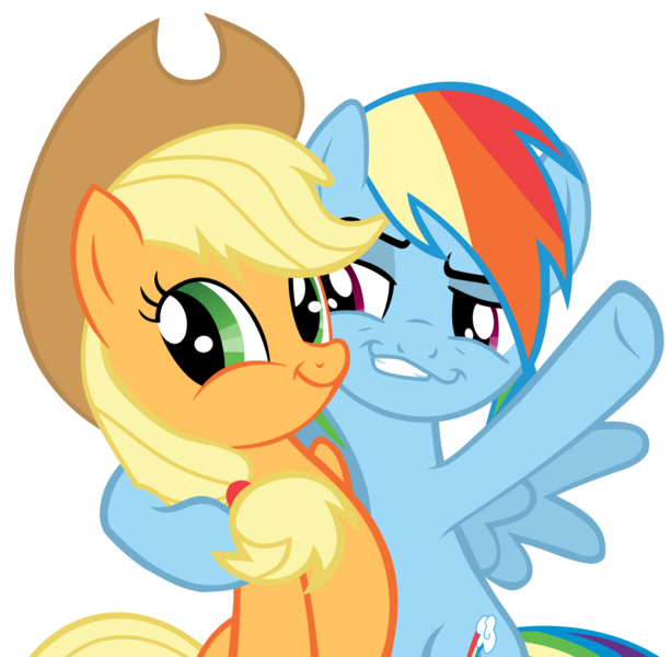 Size: 1150x1125 | Tagged: safe, artist:batbow, derpibooru import, applejack, rainbow dash, earth pony, pegasus, pony, applejack's hat, cowboy hat, crossing the memes, dreamworks face, duo, duo female, faic, female, hat, mare, meme, missing freckles, simple background, smiling, smirk, smug, smugdash, transparent background, twiface, vector, wings, wrong neighborhood, x x everywhere