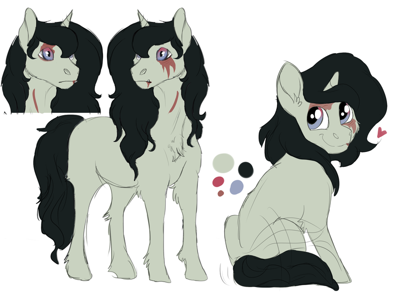 Size: 2604x1968 | Tagged: safe, artist:piñita, derpibooru import, oc, oc:bean, pony, unicorn, female, filly