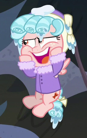 Size: 288x456 | Tagged: safe, derpibooru import, screencap, cozy glow, pony, frenemies (episode), clothes, cozy glow is best facemaker, cropped, solo, winter outfit