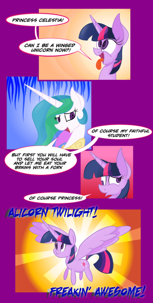 Size: 500x990 | Tagged: safe, artist:miroslav46, derpibooru import, princess celestia, twilight sparkle, twilight sparkle (alicorn), alicorn, pony, comic