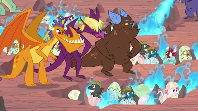 Size: 1920x1080 | Tagged: baby, baby cinder, baby dragon, baby pinpoint, baby rubble, baby sparks, baby stomp, billy (dragon), blue fire, clump, derpibooru import, dragon, dragon egg, dragonfire, egg, eggshell, fire, fire breath, fume, hair over eyes, hatching, male, safe, screencap, spear (dragon), sweet and smoky, teenaged dragon, vex, viverno
