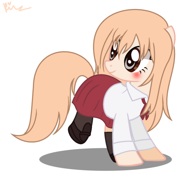 Size: 1425x1313 | Tagged: safe, artist:fluttersbases, artist:xxkawailloverchanxx, derpibooru import, ponified, pony, base used, crossover, himouto! umaru-chan, ms paint, paint.net, umaru doma