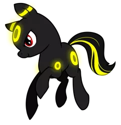 Size: 725x753 | Tagged: safe, artist:nukeleer, derpibooru import, ponified, pony, umbreon, crossover, pokémon, simple background, solo, transparent background