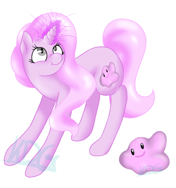 Size: 883x939 | Tagged: safe, artist:mondlichtkatze, derpibooru import, ponified, ditto, pony, pokémon, simple background, solo, transparent background