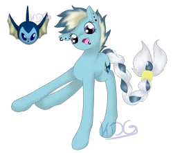 Size: 1358x1202 | Tagged: safe, artist:mondlichtkatze, derpibooru import, ponified, pony, vaporeon, crossover, pokémon, simple background, solo, transparent background