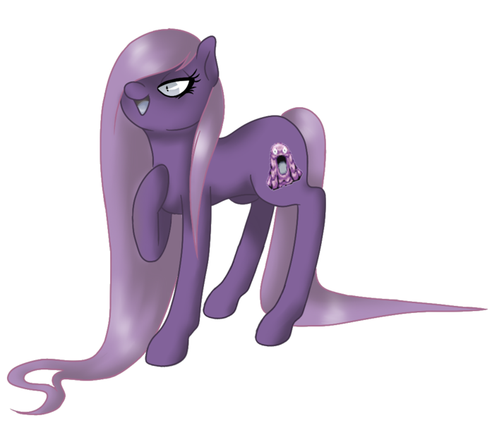 Size: 1049x903 | Tagged: safe, artist:mondlichtkatze, derpibooru import, ponified, grimer, pony, crossover, pokémon, simple background, solo, transparent background