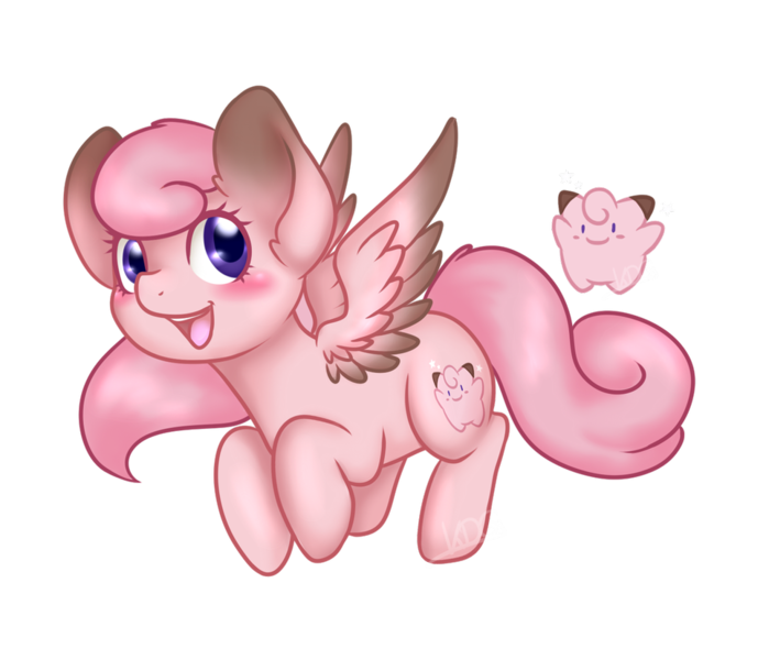 Size: 965x828 | Tagged: safe, artist:mondlichtkatze, derpibooru import, ponified, clefairy, pony, crossover, pokémon, simple background, transparent background