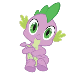 Size: 3000x3000 | Tagged: safe, artist:erisgrim, derpibooru import, spike, dragon, owl's well that ends well, adobe illustrator, cute, looking at you, simple background, sitting, solo, spikabetes, transparent background, vector