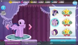 Size: 1024x600 | Tagged: safe, derpibooru import, twilight sparkle, twilight sparkle (alicorn), alicorn, pony, baldlight sparkle, cancer (disease), cursed image, error, gameloft, no ears