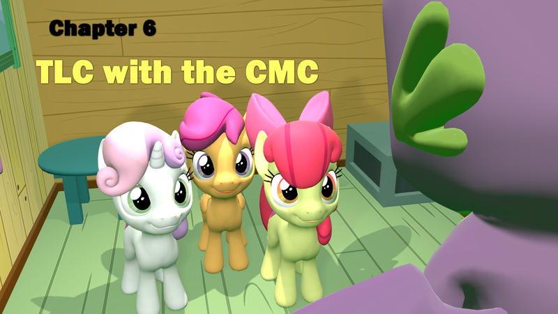 Size: 1920x1080 | Tagged: 3d, apple bloom, artist:papadragon69, chapter image, comic, comic:spike's cyosa, cutie mark crusaders, cyoa, derpibooru import, dragon, older, older spike, part of a series, part of a set, safe, scootaloo, source filmmaker, spike, sweetie belle, teenager, teenage spike, winged spike