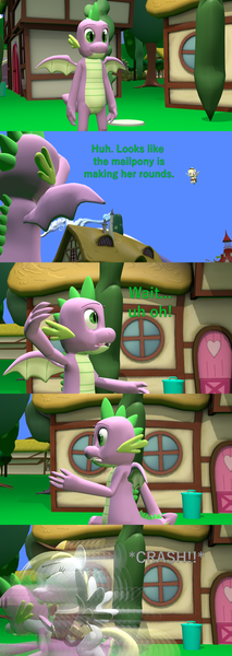 Size: 1920x5400 | Tagged: 3d, artist:papadragon69, comic, comic:spike's cyosa, crash, cyoa, derpibooru import, derpy hooves, dragon, female, mailmare, male, older, older spike, safe, source filmmaker, spike, teenager, teenage spike, winged spike