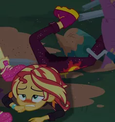 Size: 840x891 | Tagged: suggestive, artist:the_real_me, deleted from derpibooru, derpibooru import, edit, edited screencap, screencap, sunset shimmer, equestria girls, equestria girls series, sunset's backstage pass!, spoiler:eqg series (season 2), accident, blushing, cropped, fetish, pee edit, pissing, pixiv, solo focus, urine, watersports, wetting