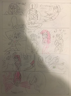 Size: 238x320 | Tagged: questionable, artist:13mcjunkinm, derpibooru import, pinkie pie, equestria girls, breasts, clothed female nude female, clothed male nude female, comic, dexter's laboratory, dream, embarrassed, embarrassed nude exposure, falling, female, frightened, humiliation, image, jpeg, nightmare fuel, nudity, picture for breezies, pinkamena diane pie, pinkie nightare nudes, public humiliation, traditional art