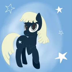 Size: 500x500 | Tagged: safe, artist:infernaldalek, derpibooru import, ponified, earth pony, pony, blue background, female, mare, milky way (milky way and the galaxy girls), milky way and the galaxy girls, simple background, stars