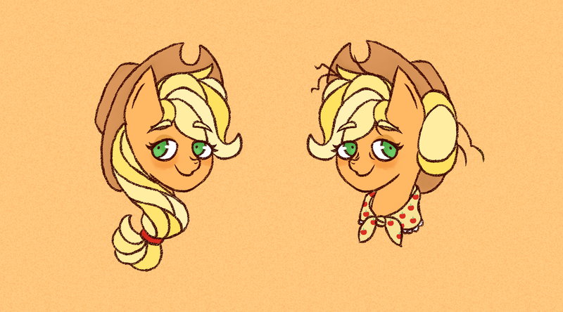 Size: 1800x1000 | Tagged: safe, artist:emiiambar, derpibooru import, applejack, earth pony, pony, the last problem, spoiler:s09, applejack's hat, cowboy hat, female, granny smith's scarf, hat, mare, older, older applejack