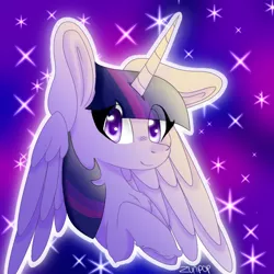 Size: 768x768 | Tagged: safe, artist:_zunpop, derpibooru import, twilight sparkle, twilight sparkle (alicorn), alicorn, pony, solo