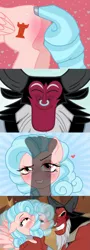 Size: 657x1819 | Tagged: suggestive, artist:badumsquish, artist:unoriginai, derpibooru import, edit, edited screencap, screencap, cozy glow, lord tirek, frenemies (episode), the ending of the end, age difference, comic, cozirek, cozy glutes, cute, drool, eyes on the prize, female, implied sex, lip bite, male, older, older cozy glow, phallic shadow, scrunchy face, shipping, silhouette, straight, sweat