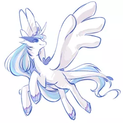 Size: 500x501 | Tagged: safe, artist:zilleniose-chu, derpibooru import, ponified, lugia, pony, pokémon