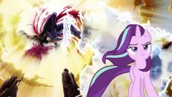 Size: 1280x720 | Tagged: safe, derpibooru import, starlight glimmer, pony, the ending of the end, diavolo, starlight glimmer in places she shouldn't be