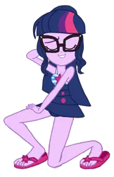 Size: 384x594 | Tagged: safe, artist:n3ro 182, derpibooru import, sci-twi, twilight sparkle, equestria girls, equestria girls series, i'm on a yacht, spoiler:eqg series (season 2), adorasexy, beautiful, beautisexy, clothes, cute, digital art, feet, flip-flops, glasses, one-piece swimsuit, pose, sandals, sexy, simple background, smiling, solo, swimsuit, transparent background