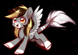 Size: 1617x1146 | Tagged: safe, artist:wkirin, derpibooru import, oc, unofficial characters only, pegasus, pony, black background, female, mare, simple background, socks (coat marking), solo
