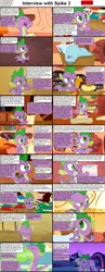 Size: 1282x3304 | Tagged: caption, comic, comic:celestia's servant interview, derpibooru import, interview, peewee, safe, spike, twilight sparkle