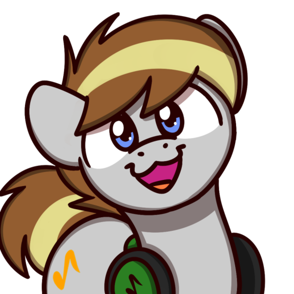 Size: 670x670 | Tagged: safe, artist:sugar morning, derpibooru import, oc, oc:evershade, unofficial characters only, pony, :3, headphones, simple background, smiling, solo, sugar morning's smiling ponies, transparent background