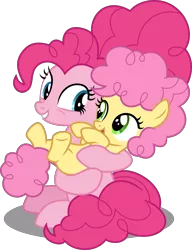 Size: 6538x8525 | Tagged: safe, artist:decprincess, derpibooru import, li'l cheese, pinkie pie, earth pony, pony, the last problem, absurd resolution, colt, cute, diapinkes, female, li'l cuteese, male, mare, mother and child, mother and son, simple background, .svg available, transparent background, vector