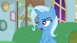 Size: 1920x1080 | Tagged: safe, derpibooru import, screencap, trixie, pony, student counsel, couch, solo, starlight's office