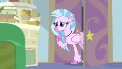 Size: 1280x720 | Tagged: book, couch, derpibooru import, safe, screencap, scroll, silverstream, solo, starlight's office, student counsel