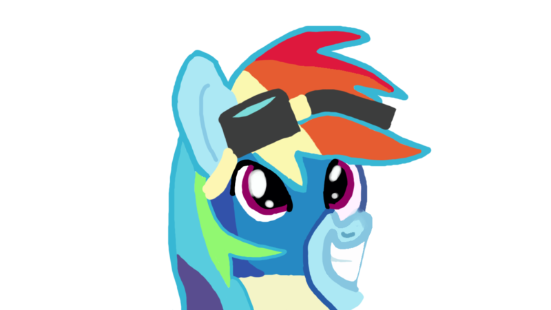 Size: 1280x720 | Tagged: safe, derpibooru import, editor:the dreaded, rainbow dash, pony, clothes, happy birthday mlp:fim, mlp fim's ninth anniversary, scene interpretation, solo, uniform, wonderbolts uniform