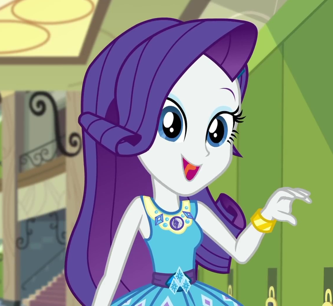 Size: 1139x1046 | Tagged: safe, derpibooru import, screencap, rarity, best trends forever, equestria girls, equestria girls series, best trends forever: rainbow dash, bracelet, canterlot high, cropped, cute, female, geode of shielding, hallway, jewelry, lockers, magical geodes, open mouth, raribetes, smiling, solo