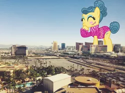 Size: 3264x2446 | Tagged: safe, derpibooru import, trapeze star, pony, female, giant pony, giantess, highrise ponies, irl, las vegas, macro, photo, ponies in real life