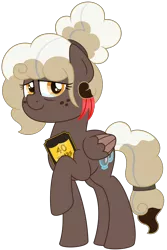 Size: 3125x4688 | Tagged: artist:besttubahorse, award, bun, derpibooru import, female, mlp fim's ninth anniversary, oc, oc:sweet mocha, older, pegasus, plaque, safe, simple background, solo, text, transparent background, unofficial characters only, vector