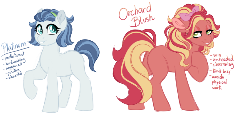 Size: 6000x3000 | Tagged: safe, artist:azure-art-wave, derpibooru import, oc, oc:orchard blush, unofficial characters only, earth pony, pony, female, mare, oc;platinum, offspring, parent:cherry jubilee, parent:coco pommel, parent:flam, parent:silver shill, parents:cherryflam, parents:cocoshill, simple background, transparent background