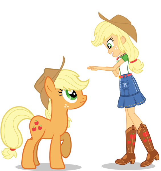 Size: 1132x1202 | Tagged: safe, artist:raindashesp, derpibooru import, applejack, pony, equestria girls, equestria girls series, applejack's hat, cowboy hat, female, hat, human ponidox, mare, self ponidox