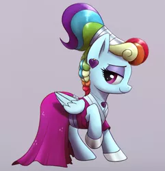 Size: 1609x1671 | Tagged: safe, artist:whiskeypanda, derpibooru import, rainbow dash, pegasus, pony, sparkle's seven, /mlp/, alternate hairstyle, bedroom eyes, clothes, cute, dashabetes, dress, ear piercing, earring, eyeshadow, female, hoof shoes, jewelry, looking at you, makeup, mare, megaradash, necklace, piercing, profile, rainbow dash always dresses in style, raised hoof, simple background, solo