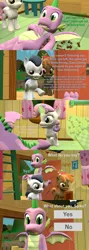 Size: 1920x5400 | Tagged: suggestive, artist:papadragon69, derpibooru import, apple bloom, button mash, rumble, scootaloo, spike, sweetie belle, dragon, pony, comic:spike's cyosa, 3d, chess, choice, clubhouse, comic, crusaders clubhouse, cutie mark crusaders, cyoa, imminent sixsome, male, older, older spike, source filmmaker, teenage spike, teenager, whispering, winged spike
