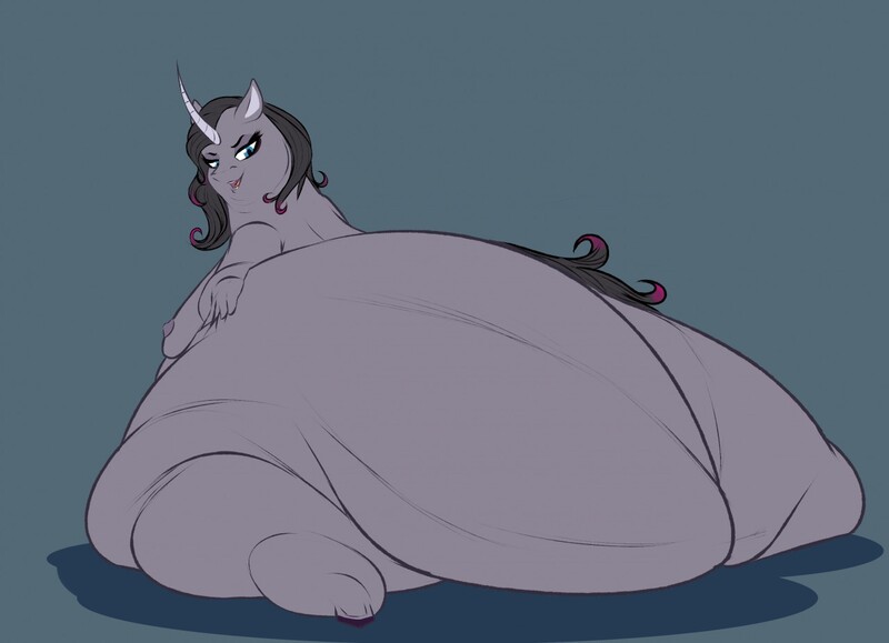 Size: 1280x926 | Tagged: questionable, artist:astr0zone, derpibooru import, oleander (tfh), anthro, them's fightin' herds, belly, big belly, bingo wings, breasts, butt, community related, fat, huge belly, huge butt, impossibly large belly, impossibly large butt, impossibly wide hips, large belly, large butt, looking back, morbidly obese, obese, solo, wide hips