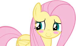 Size: 6546x4026 | Tagged: safe, artist:andoanimalia, derpibooru import, fluttershy, pegasus, pony, maud pie (episode), absurd resolution, blushing, cute, female, mare, shyabetes, simple background, solo, transparent background, vector