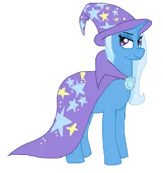 Size: 737x782 | Tagged: safe, artist:mlp-headstrong, derpibooru import, trixie, pony, unicorn, cape, clothes, female, hat, mare, simple background, solo, transparent background, trixie's cape, trixie's hat