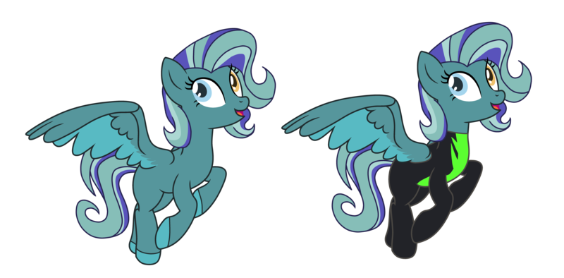 Size: 8036x3957 | Tagged: safe, artist:doraair, artist:harmonyharp, derpibooru import, oc, oc:thundersky (ice1517), unofficial characters only, pegasus, pony, icey-verse, base used, blank flank, clothes, female, flying, heterochromia, magical gay spawn, mare, multicolored hair, offspring, open mouth, parent:open skies, parent:thunderlane, parents:thunderskies, raised hoof, raised leg, simple background, solo, transparent background, uniform, washouts uniform