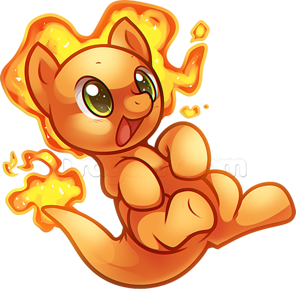 Size: 600x585 | Tagged: safe, artist:dragoart, derpibooru import, ponified, charmander, pony, cute, happy, open mouth, pokémon, solo