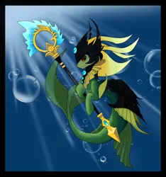 Size: 3543x3780 | Tagged: safe, artist:t0x1f1c4t10n, derpibooru import, ponified, pony, sea pony, bubble, league of legends, nami (league of legends), underwater