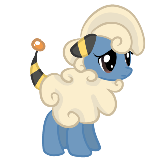 Size: 500x547 | Tagged: safe, artist:goatier, derpibooru import, ponified, mareep, pony, pokémon