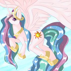 Size: 800x800 | Tagged: anatomically incorrect, artist:七雅, derpibooru import, incorrect leg anatomy, pixiv, princess celestia, safe, solo