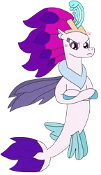 Size: 1807x3111 | Tagged: angry, artist:supahdonarudo, crossed hooves, cross-popping veins, derpibooru import, my little pony: the movie, queen novo, queen novo is not amused, safe, seapony (g4), simple background, transparent background
