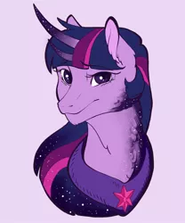 Size: 1800x2160 | Tagged: safe, artist:artmadebyred, derpibooru import, twilight sparkle, twilight sparkle (alicorn), alicorn, pony, bust, female, looking at you, peytral, smiling, solo