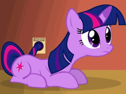 Size: 638x478 | Tagged: safe, artist:zoarvek, derpibooru import, twilight sparkle, pony, unicorn, animated, charging, cute, female, frown, i can't believe it's not badumsquish, loop, mare, no sound, plug, prone, recharging, solo, twiabetes, twilight server, unicorn twilight, wat, webm, what has science done