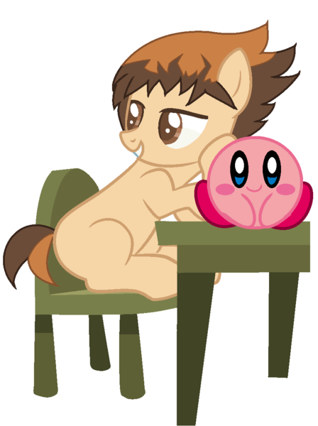 Size: 851x1139 | Tagged: safe, derpibooru import, ponified, pony, jaden yuki, kirby, kirby (character), yu-gi-oh!, yu-gi-oh! gx